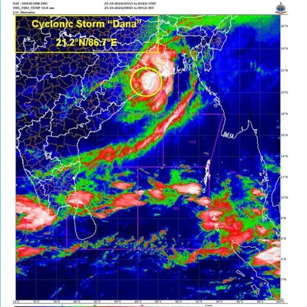 चक्रवात दाना से ओडिशा, प. बंगाल में ज्यादा नुकसान नहीं हुआ, भारी बारिश हुई