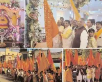 श्याम मंदिर वार्षिकोत्सव पर श्याम मंदिर में लहराए सैकड़ों निशान 